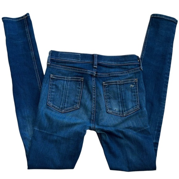 Rag & Bone High Rise Skinny Tight Pants Dark Blue Women’s 25 Grunge Punk Goth - Picture 1 of 15
